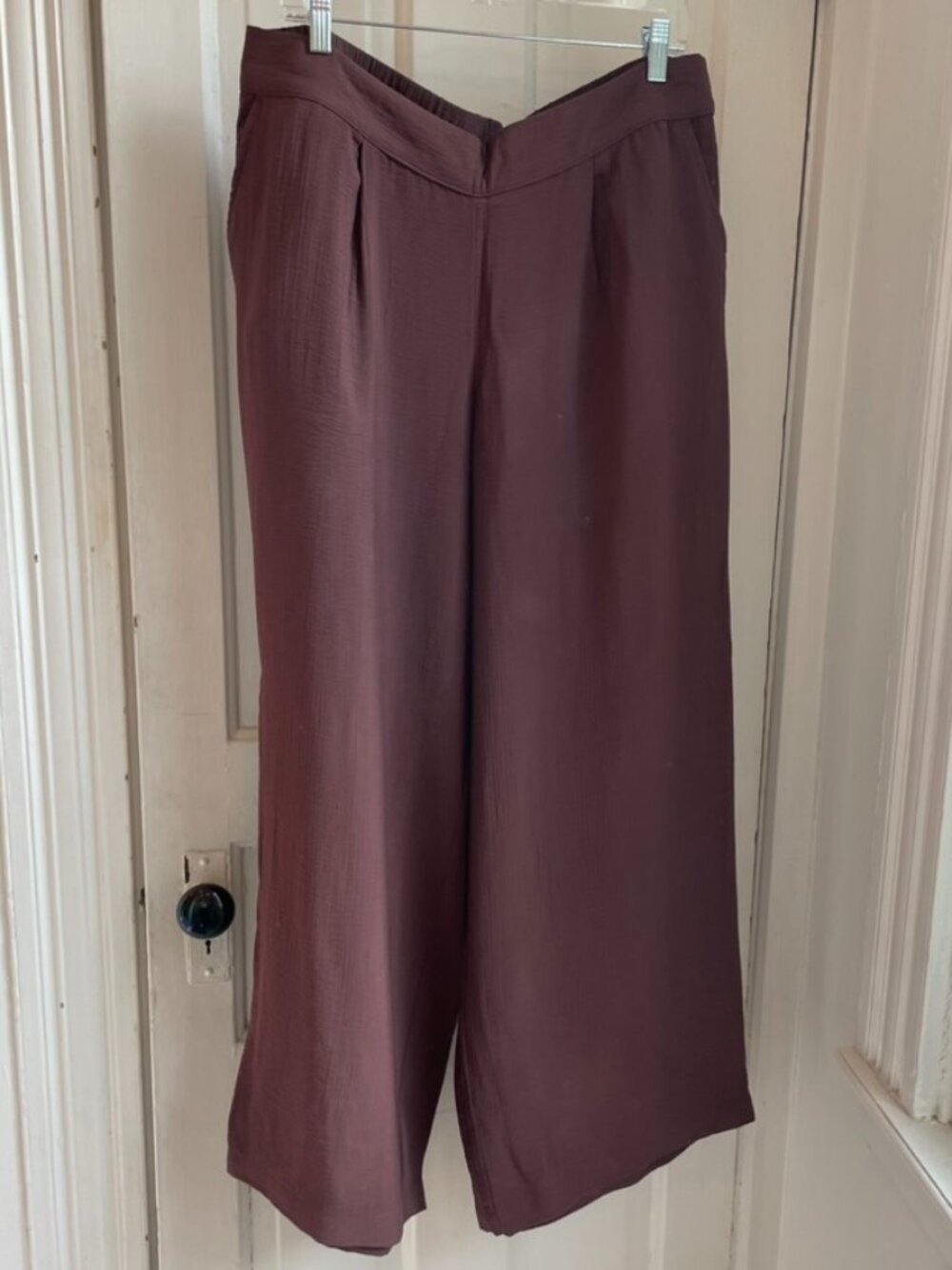 A New Day Mauve Wide Leg Pants Size L – Flowy Lightweight